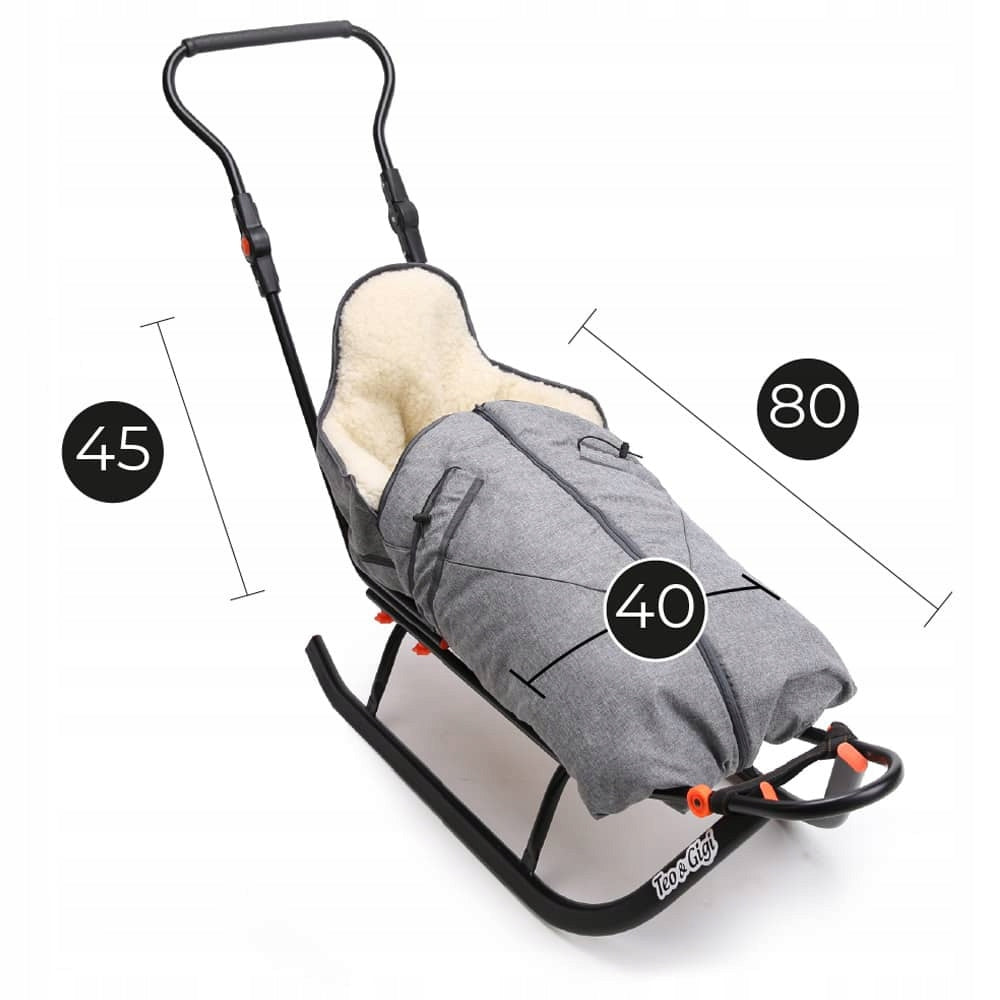 Vežimėlis su atlošu vilna VISI SEZONAI ratukai MUFKA 505