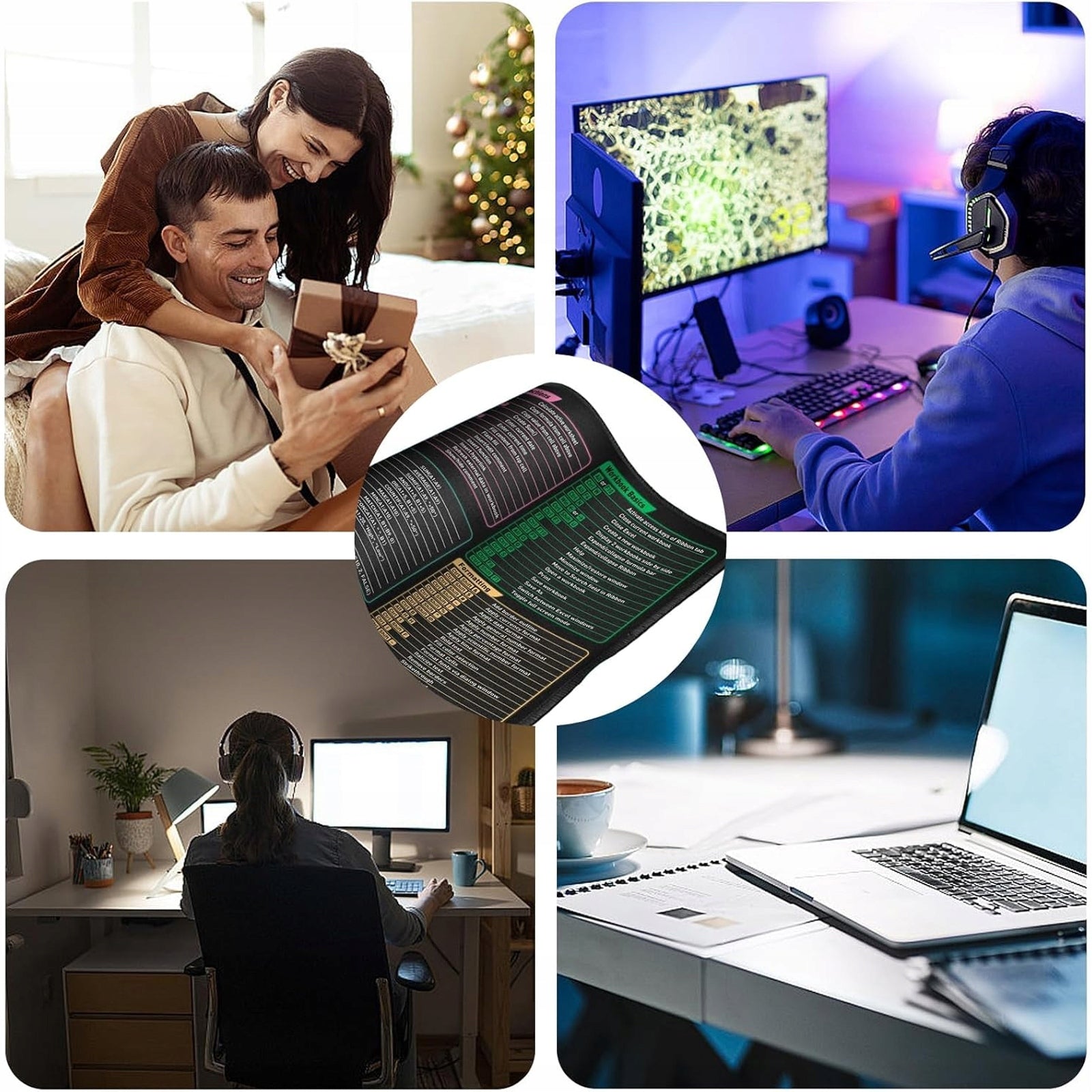 STALINIS PAGRINDAS SU TRUMPINTAIS PAVADINIMAIS IŠ "EXCEL" – KOMPIUTERIS, BIURAS, NAMAI 40X90CM