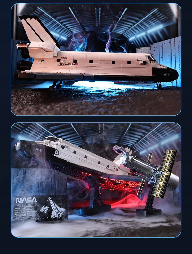 Statybiniai blokeliai CaDA NASA modelis KOSMINĖ ŠAUDYKLĖ DISCOVERY SPACE SHUTTLE 1827 elementai.