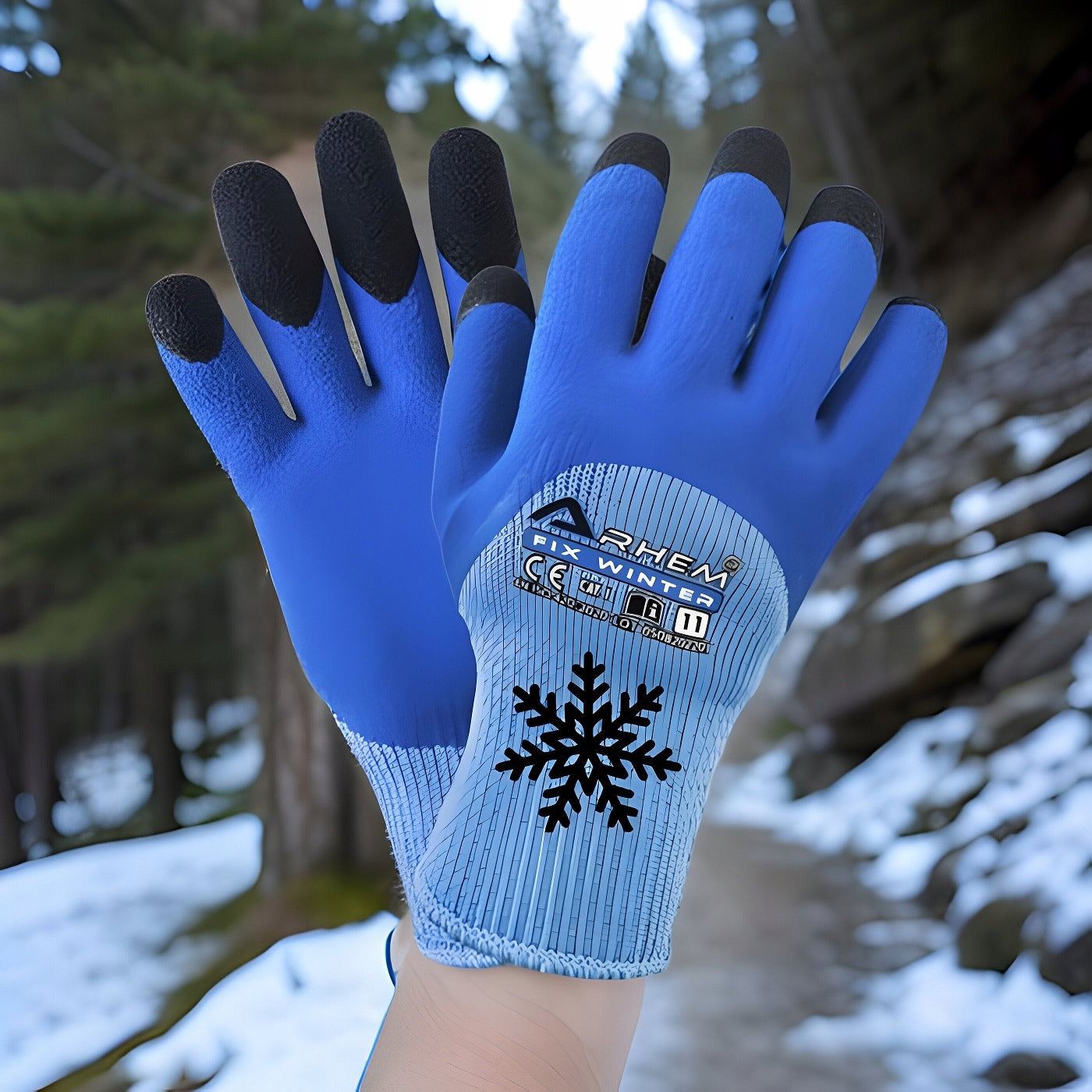 12 POR Darbo Apsauginės Darbinės Pirštinės Žieminės Šiltintos Storio Arhem Winter 9