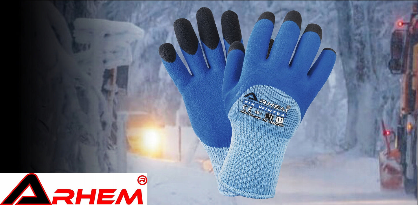 12 POR Darbo Apsauginės Darbinės Pirštinės Žieminės Šiltintos Storio Arhem Winter 9