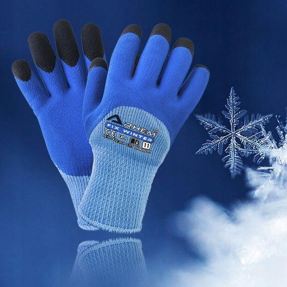 12 POR Darbo Apsauginės Darbinės Pirštinės Žieminės Šiltintos Storio Arhem Winter 9