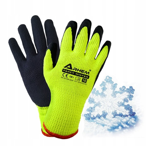 12 POR Šildomos Darbinės Pirštinės Apsauginės BHP Žieminės Arhem Fancy Winter 10