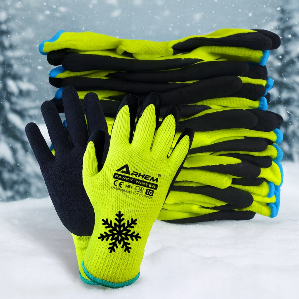 12 POR Šildomos Darbinės Pirštinės Apsauginės BHP Žieminės Arhem Fancy Winter 10