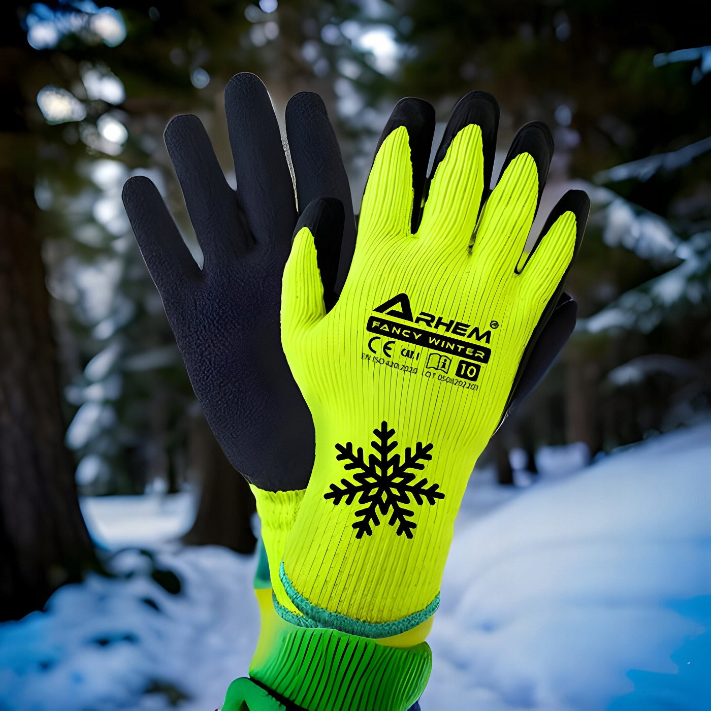 12 POR Šildomos Darbinės Pirštinės Apsauginės BHP Žieminės Arhem Fancy Winter 10