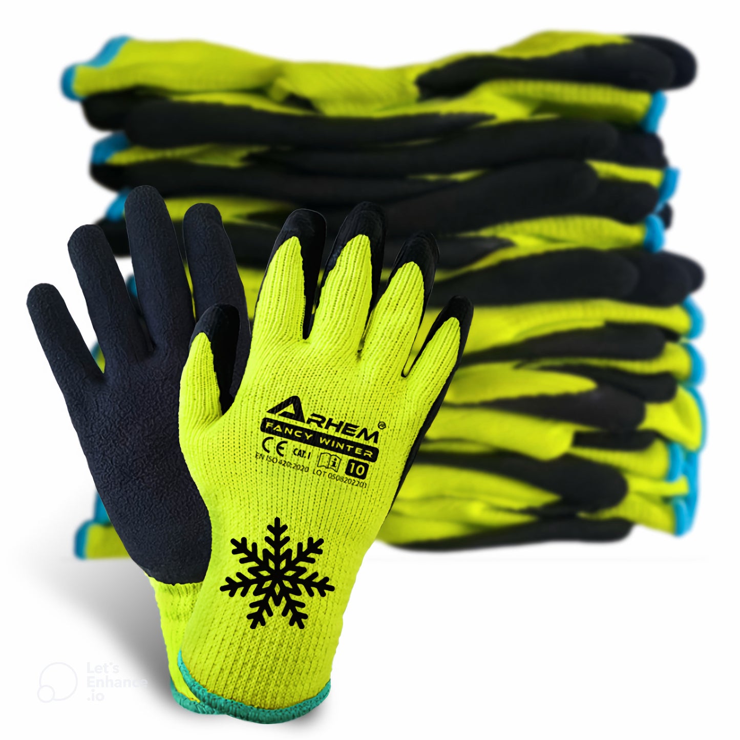 12 POR Šildomos Darbinės Pirštinės Apsauginės BHP Žieminės Arhem Fancy Winter 10