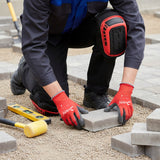 DARBININKŲ DARBINĖS KELENĖS SU GELIO PAGALVĖLĖMIS, STATYBININKŲ APSAUGA, STIPRIOS APSAUGINĖS