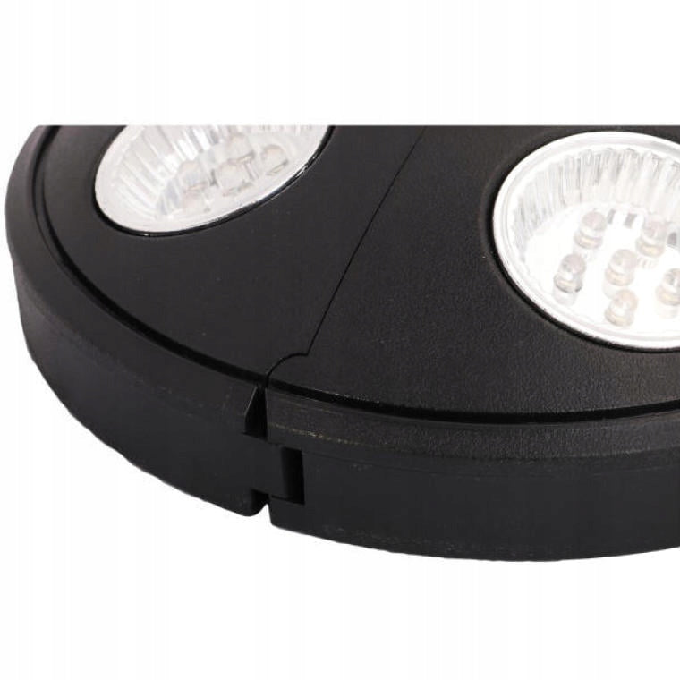 LED lempa sodiniam skėčiui su dvipusiu šviesos šaltiniu, maitinama baterijomis