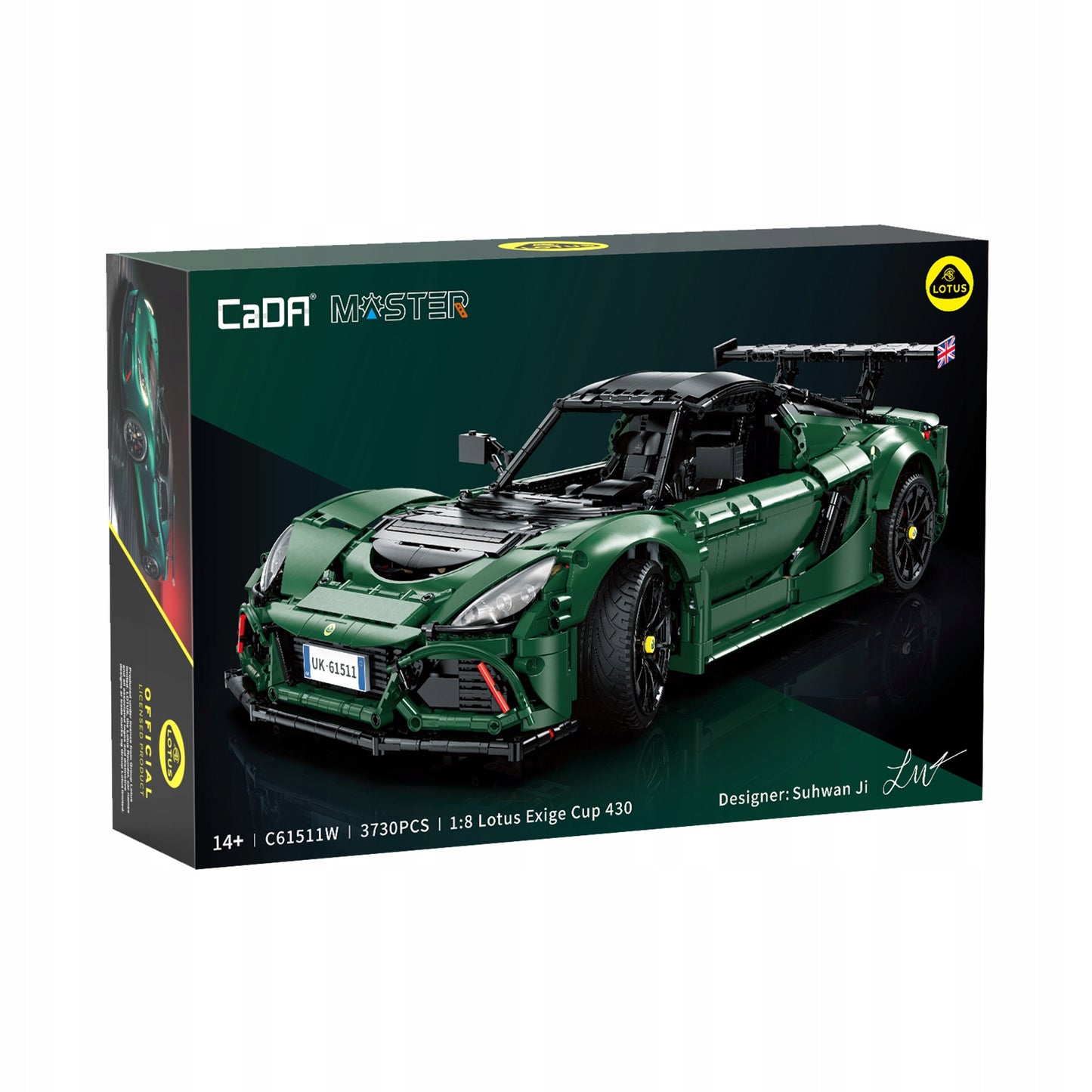 Statybiniai blokeliai CADA rinkinys LOTUS EXIGE CUP 430 1:8 automobilis 54 cm 3730 elementų