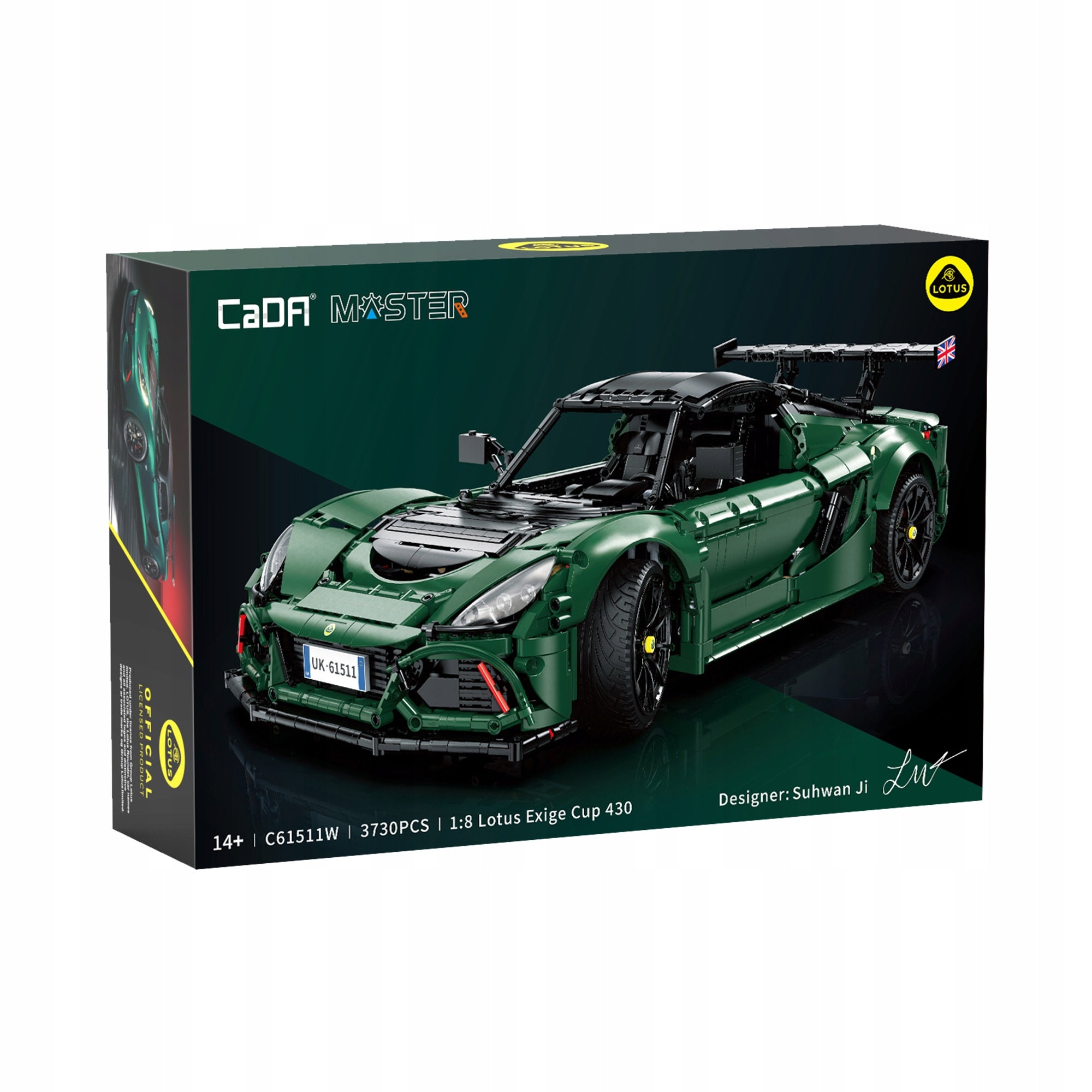 Statybiniai blokeliai CADA rinkinys LOTUS EXIGE CUP 430 1:8 automobilis 54 cm 3730 elementų
