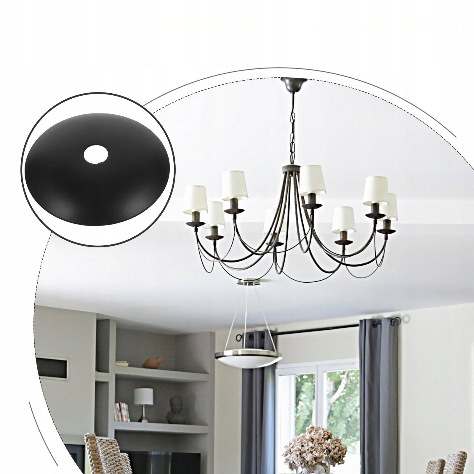 ŠVIESTUVAS, LUBŲ PLOKŠTĖ, ŠVIESTUVO STOGELIS, LAMPOS APSAUGA, ŠVIETUVO DĖKLAS, NAMŲ DEKORACJA 6 VNT.