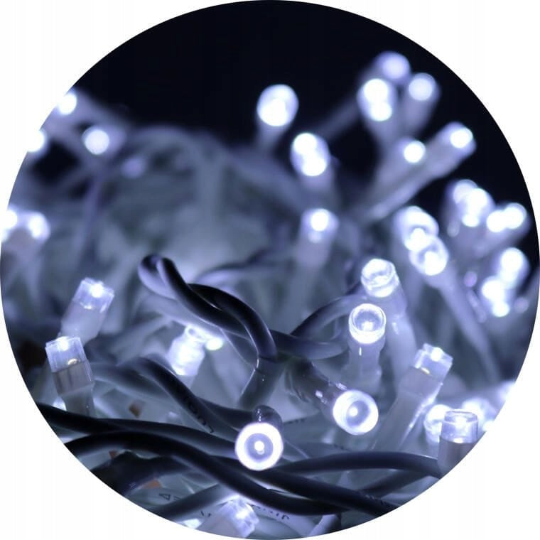 200 LED Šalta Balta Vidinės Kalėdinės Šventinės Lemputės Dekoracijos