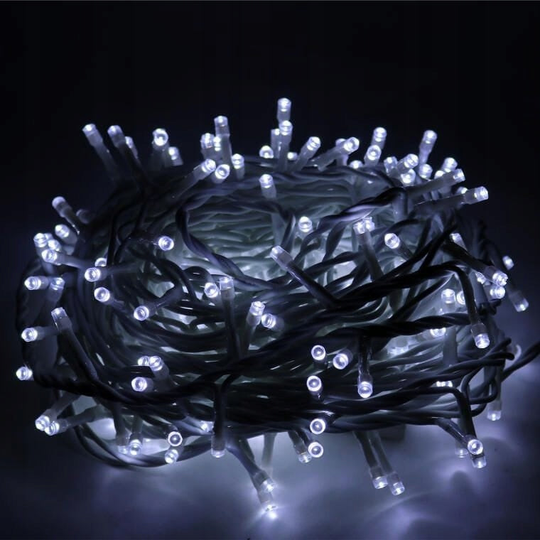 200 LED Šalta Balta Vidinės Kalėdinės Šventinės Lemputės Dekoracijos