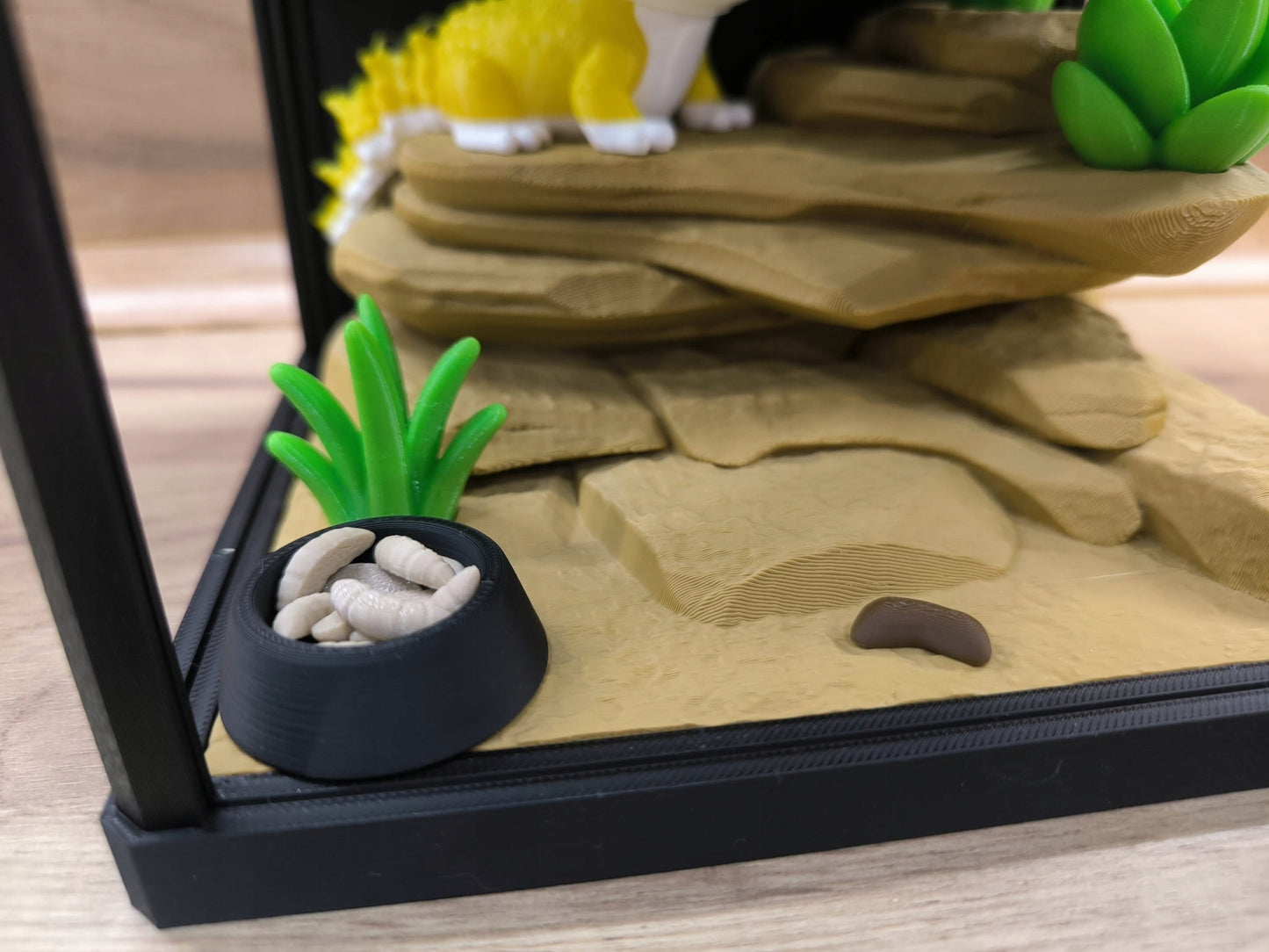 TERRARIUM 3D su GEKONO Dekoratyvinis edukacinis rinkinys su judančiomis dalimis GEKON