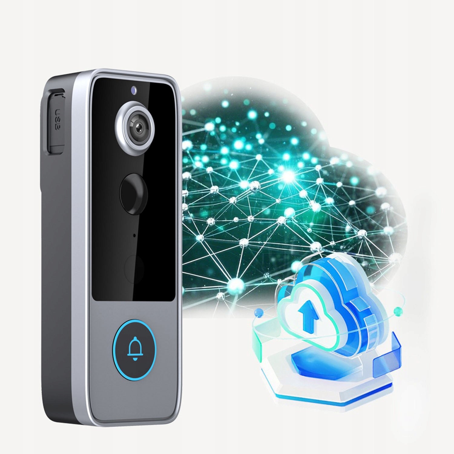 DURŲ SKAMBUTIS SU KAMERA WIFI SMART NUOTOLINIO STEBĖJIMO IP65