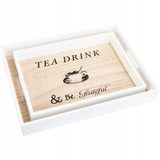 2x MEDINIS PADĖKLAS pusryčių padėklas patiekimo padėklas padavėjo