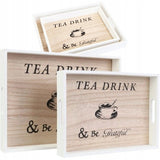 2x MEDINIS PADĖKLAS pusryčių padėklas patiekimo padėklas padavėjo