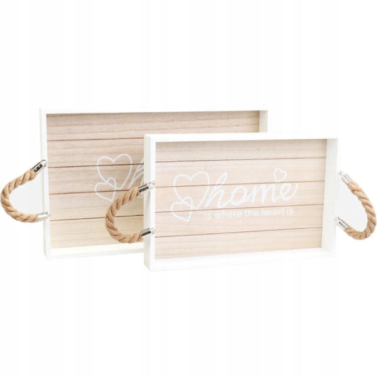 2x pusryčių padėklas, padėklų komplektas su raišteliais, pusryčiams lovoje