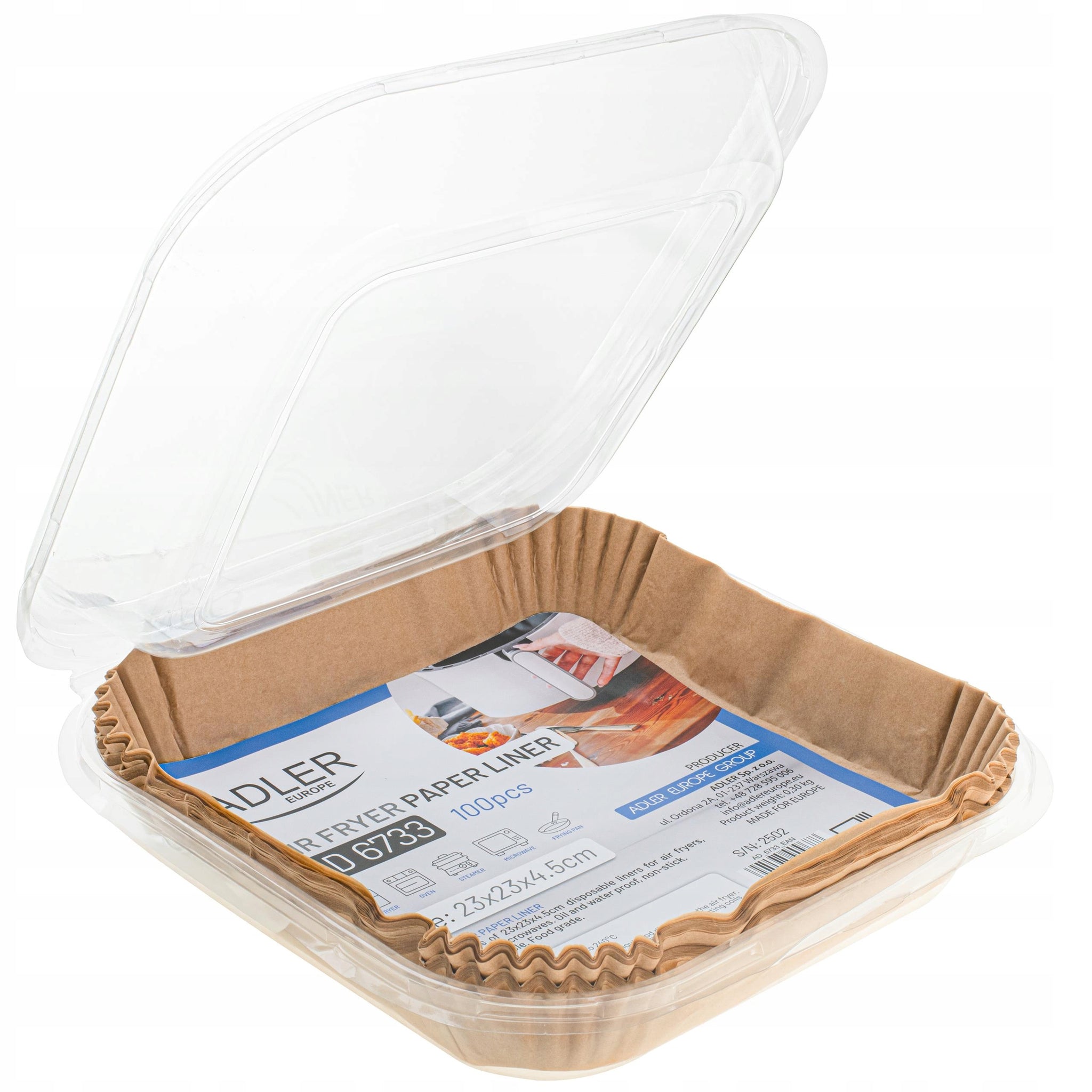 300x Įdėklas AIR FRYER Popieriniai įdėklai bežadžiam skrudintuvui