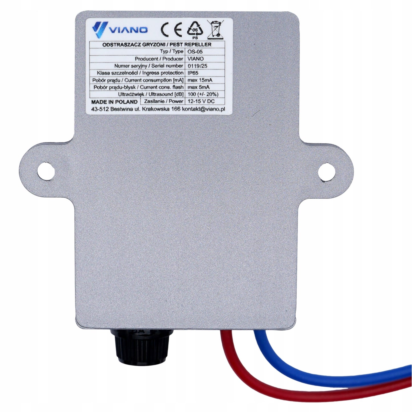 AUTOMOBILIO KIŠKIŲ, GRAUŽIKŲ, ŽIURKIŲ, PELIŲ ATBAIDAS KIŠKĖMS VIANO ICE-LED