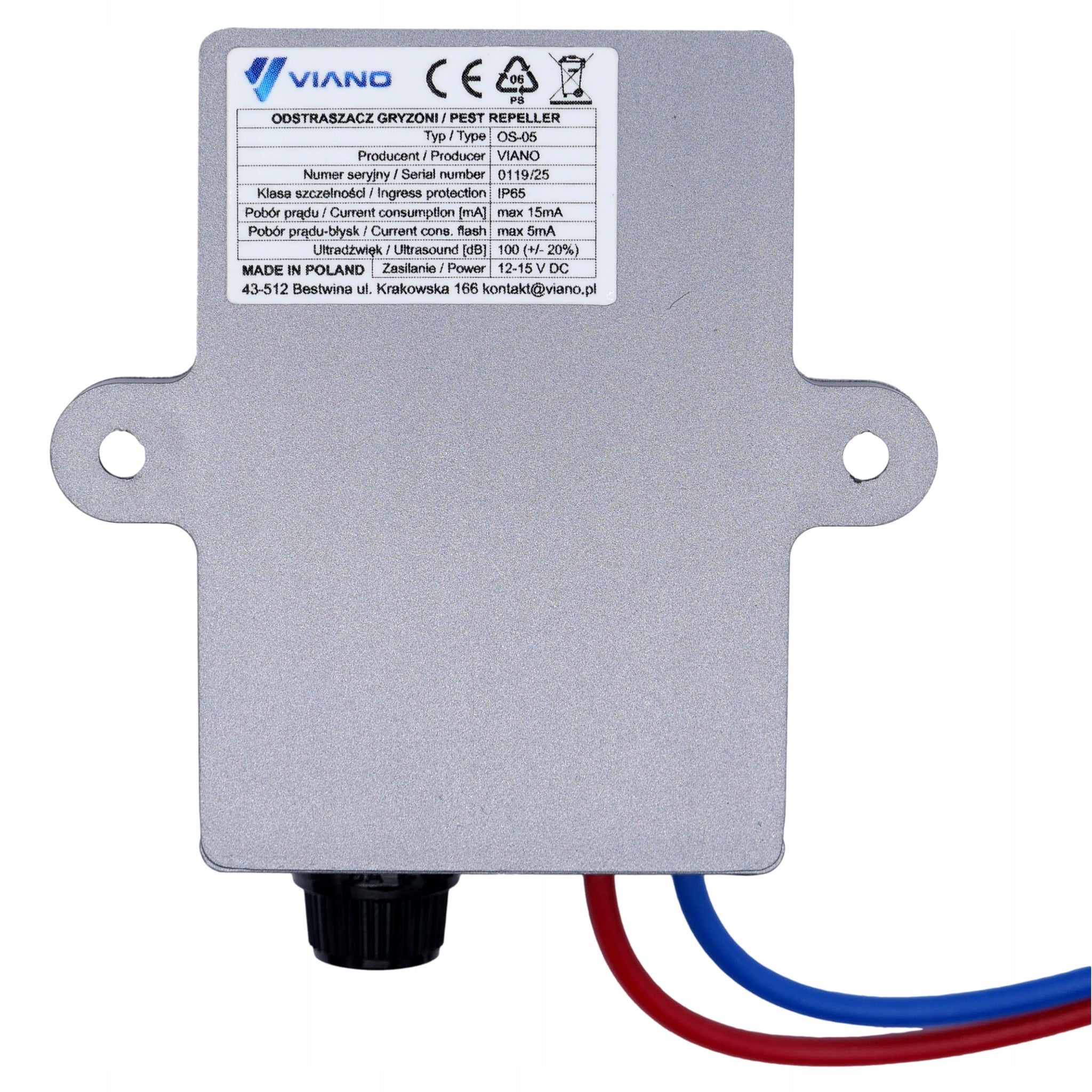 AUTOMOBILIO KIŠKIŲ, GRAUŽIKŲ, ŽIURKIŲ, PELIŲ ATBAIDAS KIŠKĖMS VIANO ICE-LED