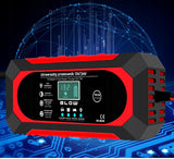 AUTOMATINIS IŠMANUS AKUMULIATORIŲ Įkroviklis Įkrovimo įrenginys LCD 24V 12V 8A