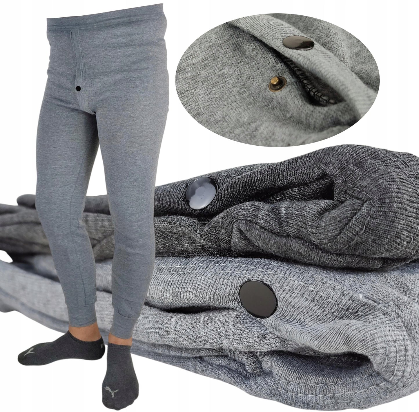 3x Šildomos medvilninės kelnės vyriškos termo apatinės kelnės šiltos L