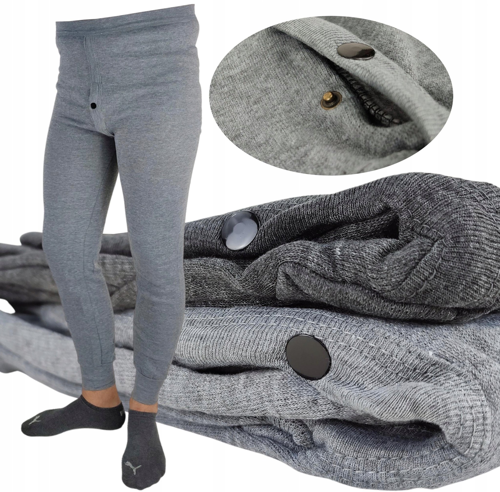 3x Šildomos medvilninės kelnės vyriškos termo apatinės kelnės šiltos L