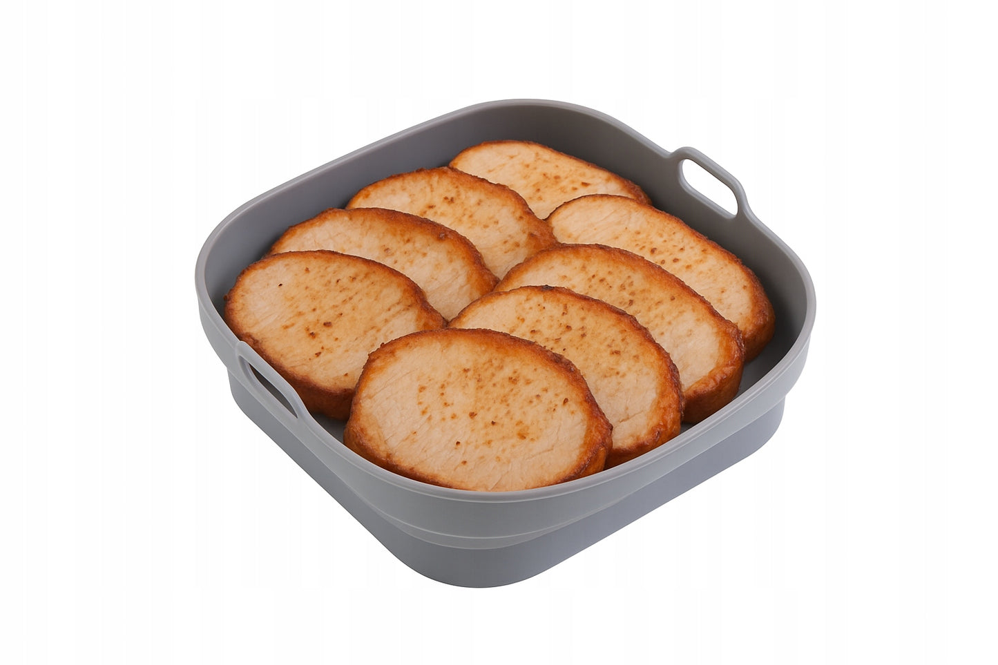 3 vnt. silikoninis įdėklas/forma skirta "Air Fryer" gruzdintuvei, daugkartinio naudojimo kepimo forma