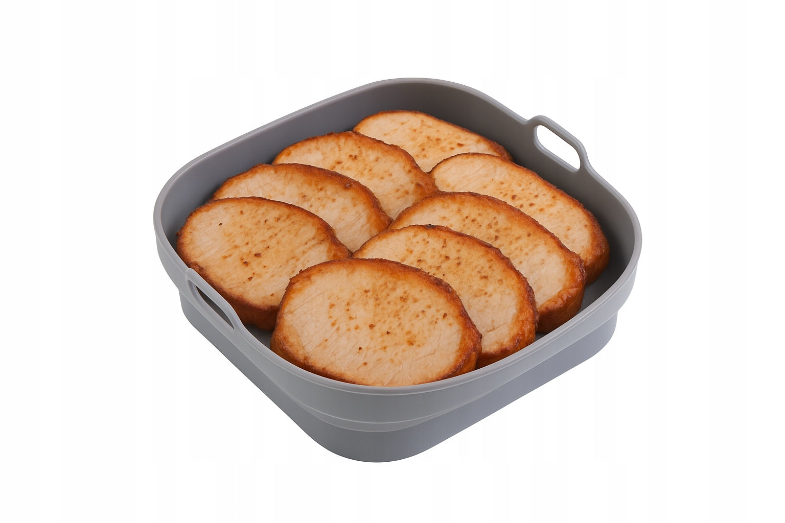 3 vnt. silikoninis įdėklas/forma skirta "Air Fryer" gruzdintuvei, daugkartinio naudojimo kepimo forma