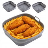 3 vnt. silikoninis įdėklas/forma skirta "Air Fryer" gruzdintuvei, daugkartinio naudojimo kepimo forma