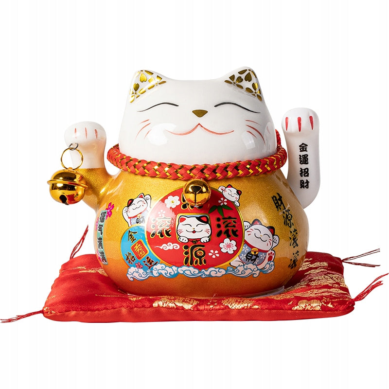 4,5 colio Sėkmės katė su mojuojančiu letenėliu (10,5 cm) Porcelianas