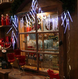 40 BALTŲ KALĖDINIŲ GIRliandų VARVEKLIAI šventinės dekoratyvinės lemputės Goliat