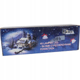 40 BALTŲ KALĖDINIŲ GIRliandų VARVEKLIAI šventinės dekoratyvinės lemputės Goliat