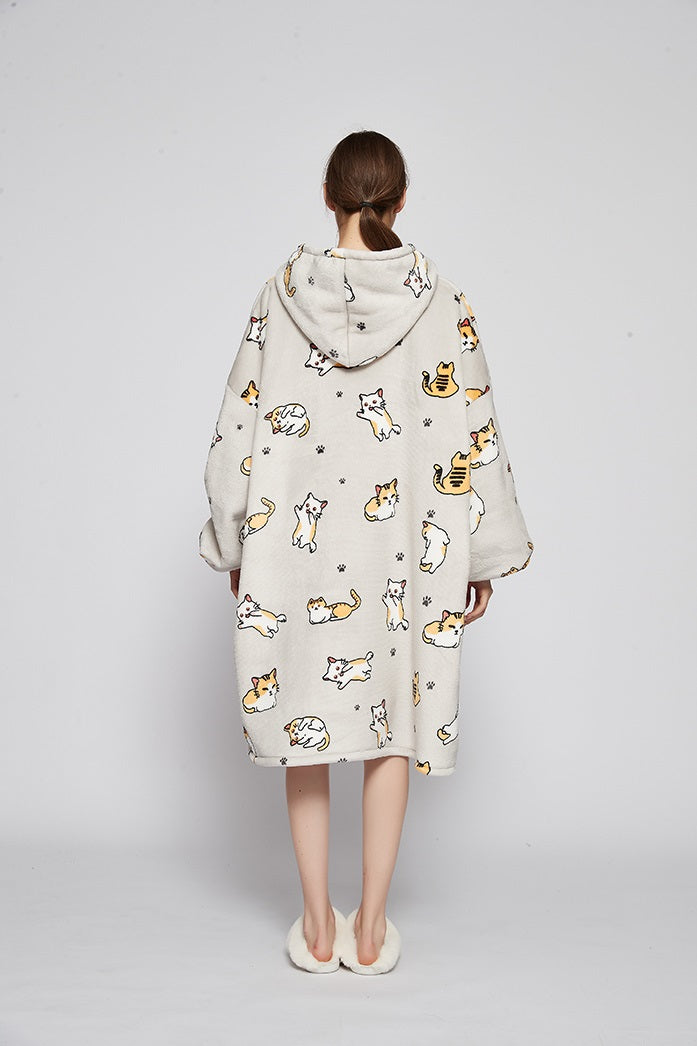 KOC BLUZA Stora Kocobluza Oversize Futrzak XXL Katės Kačiukai 460 GSM Net 1,3 kg