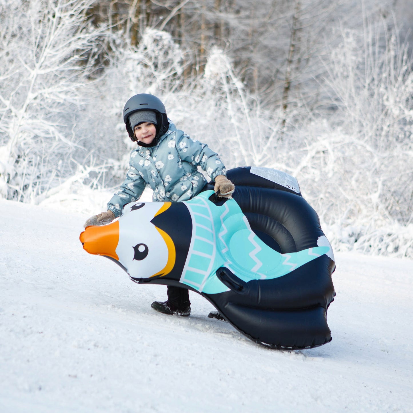 Pripučiama rogutė sniego rogutė pingvinas METEOR PVC 120x110x23 su rankenomis