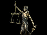 Temidė su svarstyklėmis ir kalaviju 31 cm bronzos skulptūrėlė Dovana Teisininkui TEM-01