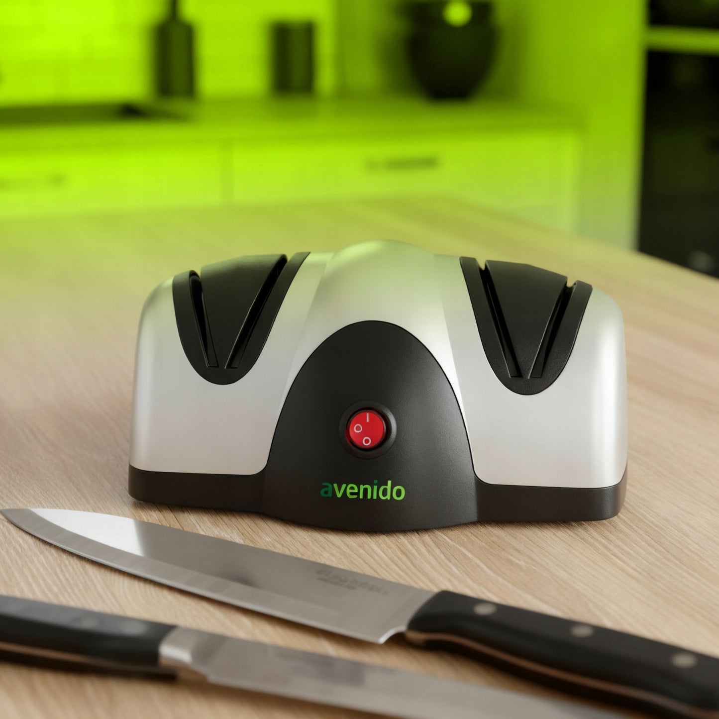 Elektrinis peilių galąstuvas namams ir sodui, 2 pakopų virtuvės reikmenys