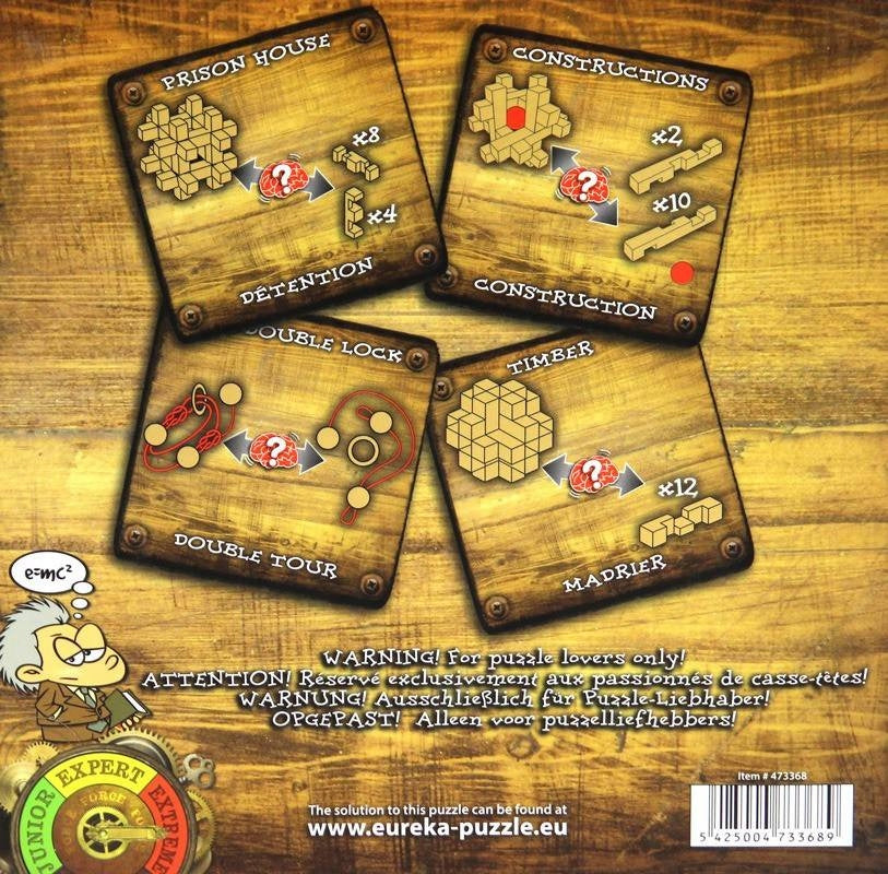 4x 4 MEDINĖS GALVOSŪKIO EXTREME Dėlionės Rinkinys TRUMPAS MEDINIS 3D EXTREME Puzzles