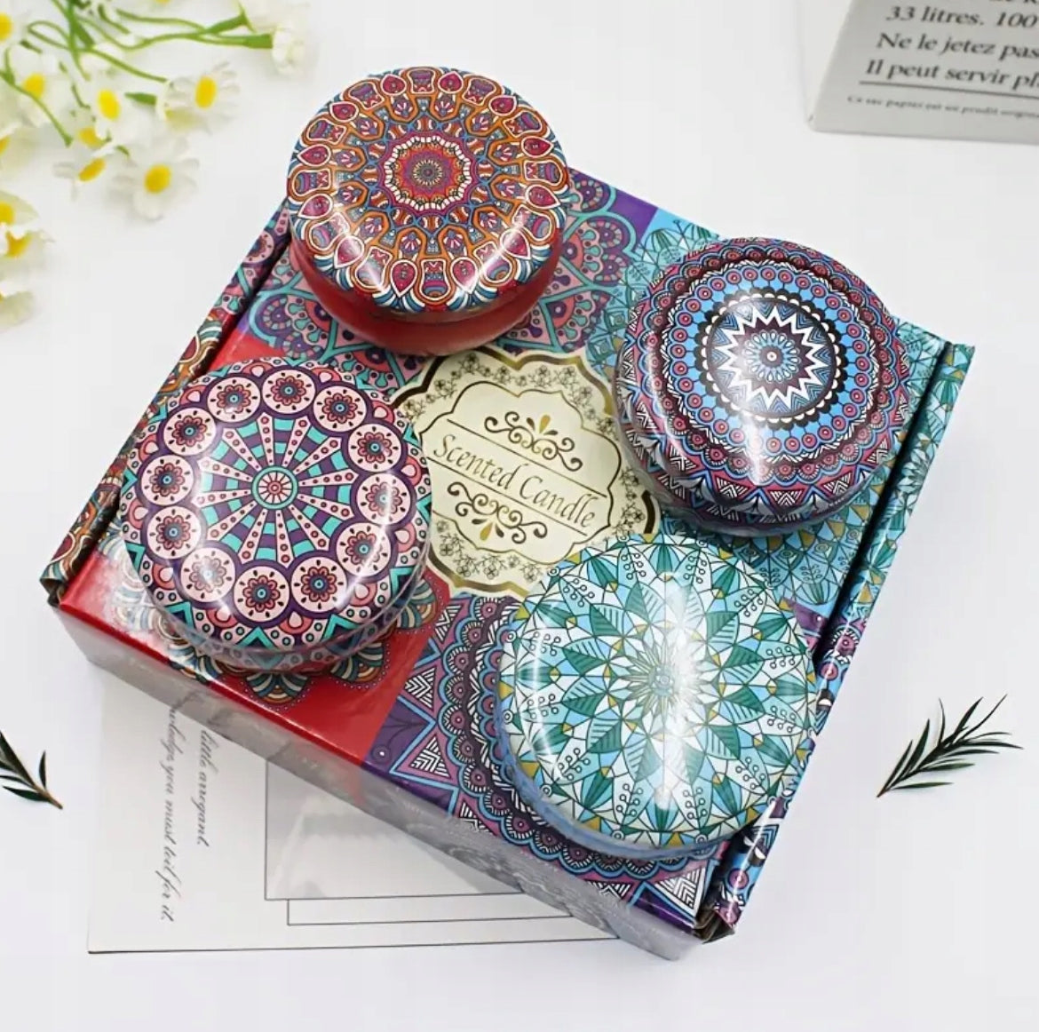 4x Sojų dekoratyvinė žvakė dovana mamai, močiutei, moteriai, Valentino dienai Scented Candle