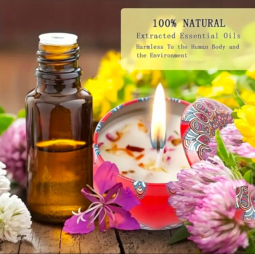 4x Sojų dekoratyvinė žvakė dovana mamai, močiutei, moteriai, Valentino dienai Scented Candle