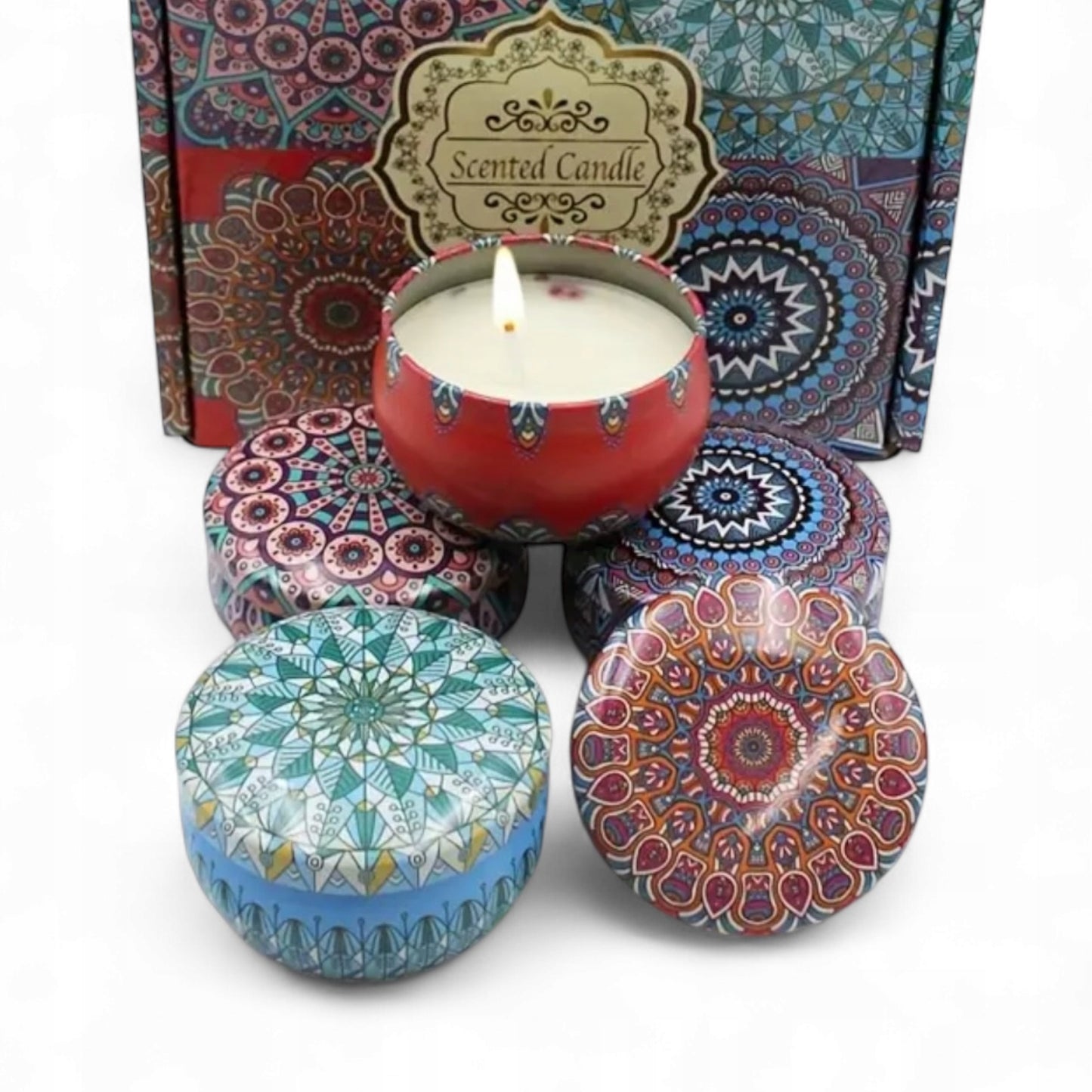 4x Sojų dekoratyvinė žvakė dovana mamai, močiutei, moteriai, Valentino dienai Scented Candle