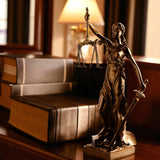 Temidė su svarstyklėmis ir kalaviju 31 cm bronzos skulptūrėlė Dovana Teisininkui TEM-01