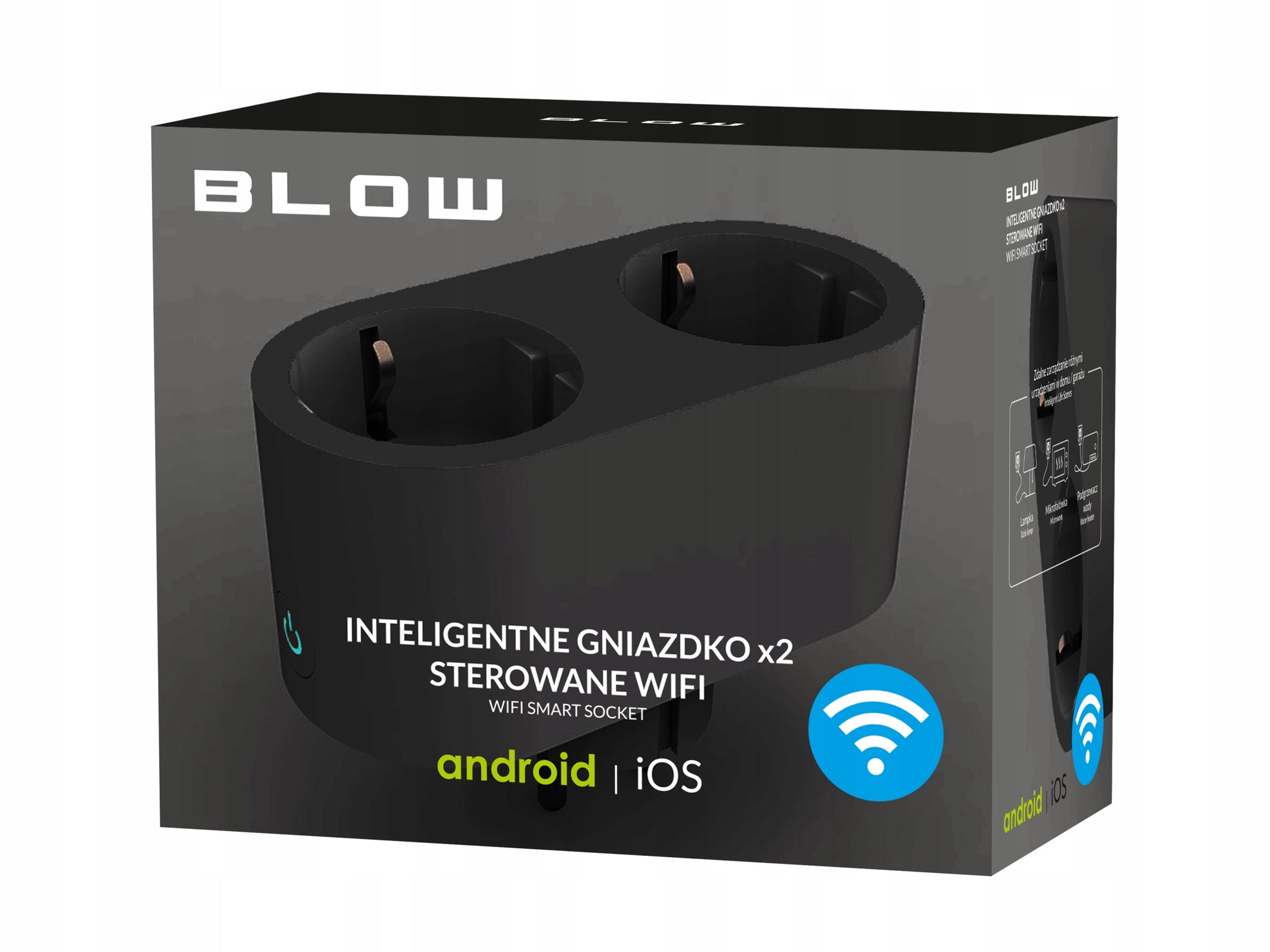 2x IŠMANIOJI WIFI ROZETĖ SMART TUYA Dviguba GALINGUMO MATUOKLIS PROGRAMUOJAMA