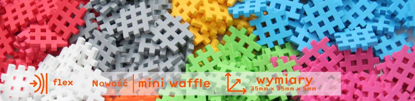 Sumuoti vafliai KLOCKI mini WAFFLE 140 KONSTRUKTOR