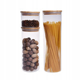 5 x stikliniai maisto indai su dangteliu BAMBO, stiklainis, ąsotis, vaza P-975