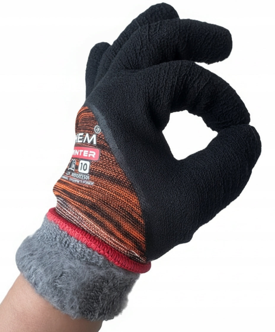 6 POR Darbo Pirštinės Apsauginės Šildytos Žiemos Storos Arhem Tiger Winter 9