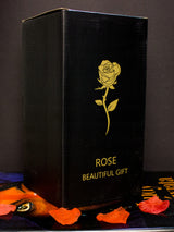 GRAŽI DIRBTINĖ AMŽINA ROŽĖ 3 RÓŽĖS STIKLINĖJE DĖŽUTĖJE, DOVANA DAILUGAI