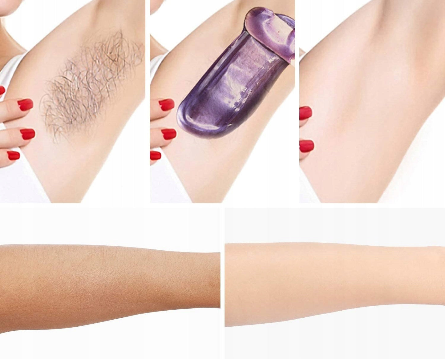 Vaško depiliavimo rinkinys, vaško šildytuvas, 6x kietas vaškas granulėse