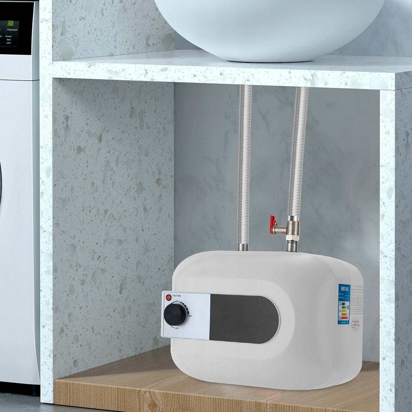 6 L Mini talpyklos elektrinis vandens šildytuvas 1500W